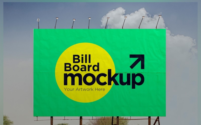 Roadside Billboard Sign Mockup Outdoor Signage Template V 38 Product Mockup