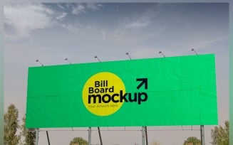 Roadside Billboard Sign Mockup Outdoor Signage Template V 40