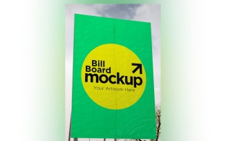 Roadside Billboard Sign Mockup Outdoor Signage Template V 42