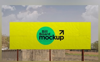 Roadside Billboard Sign Mockup Outdoor Signage Template V 43