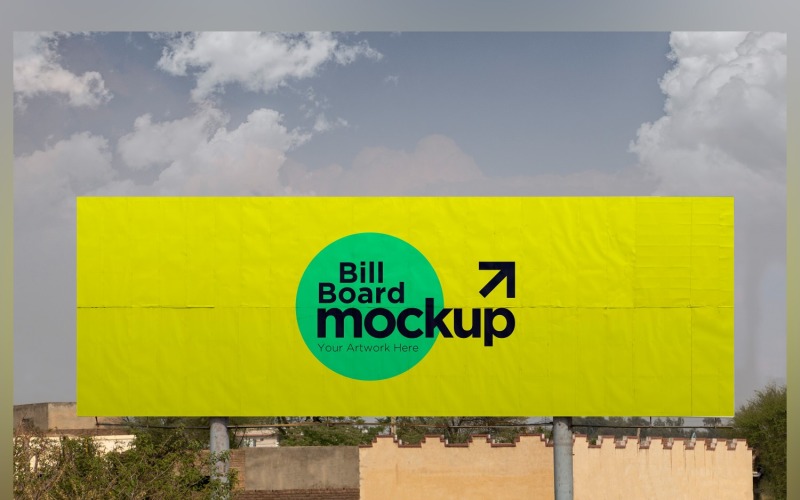Roadside Billboard Sign Mockup Outdoor Signage Template V 49 Product Mockup