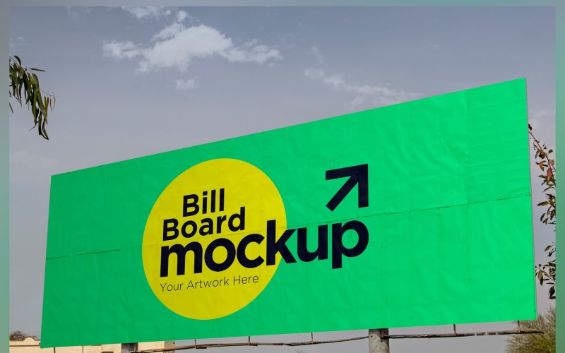 Roadside Billboard Sign Mockup Outdoor Signage Template V 52 Product Mockup