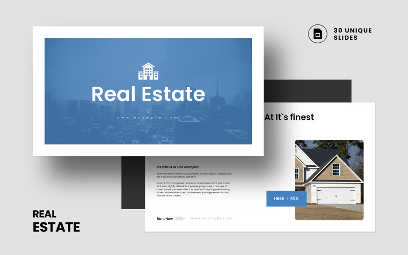 Minimal Real Estate Presentation Template Google Slide