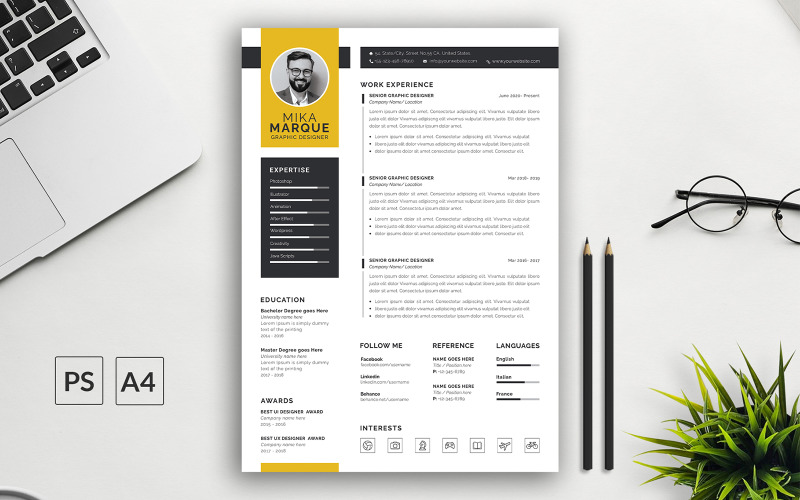 Resume and Cover Letter Template | Mike Marque Resume Template