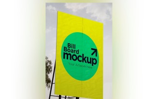 Roadside Billboard Sign Mockup Outdoor Signage Template V 54