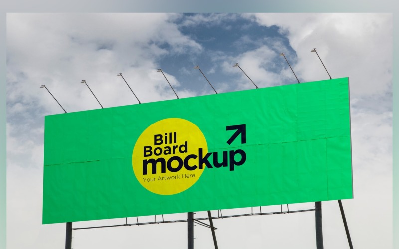 Roadside Billboard Sign Mockup Outdoor Signage Template V 57 Product Mockup