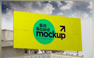 Roadside Billboard Sign Mockup Outdoor Signage Template V 64