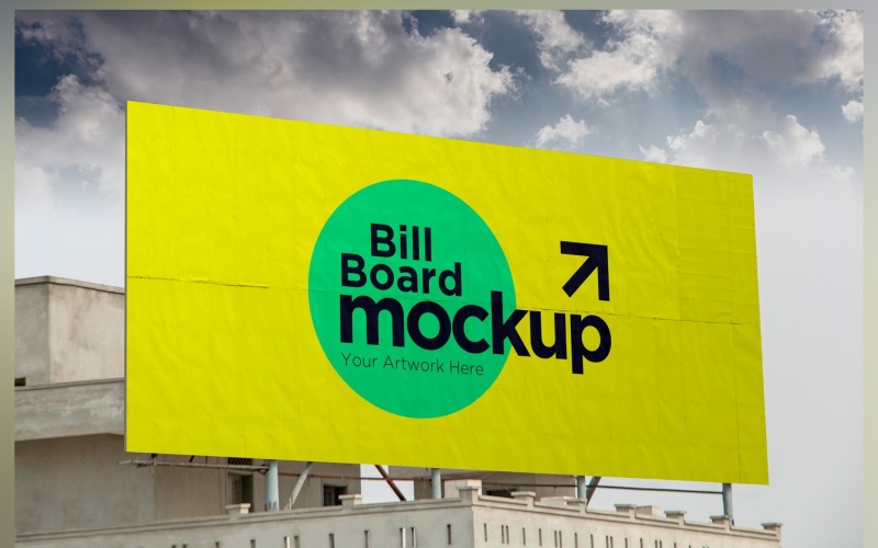 Roadside Billboard Sign Mockup Outdoor Signage Template V 64 Product Mockup