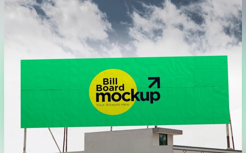 Roadside Billboard Sign Mockup Outdoor Signage Template V 65 Product Mockup