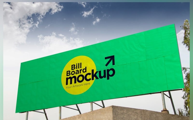 Roadside Billboard Sign Mockup Outdoor Signage Template V 67 Product Mockup