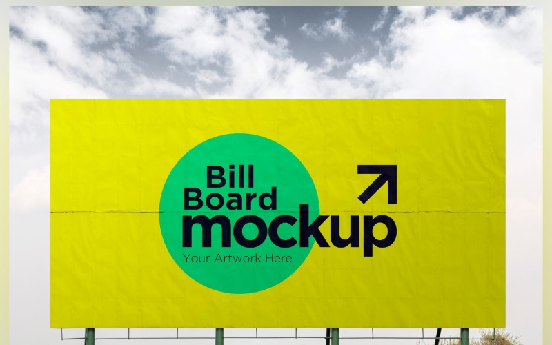 Roadside Billboard Sign Mockup Outdoor Signage Template V 73 Product Mockup
