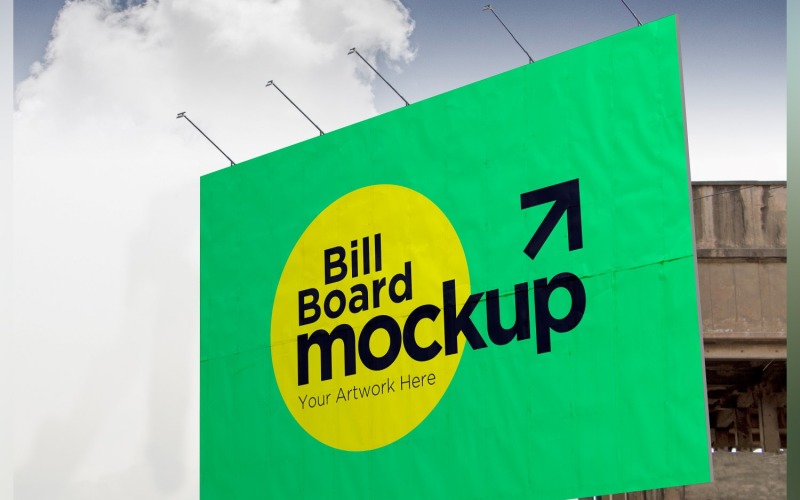 Roadside Billboard Sign Mockup Outdoor Signage Template V 79 Product Mockup