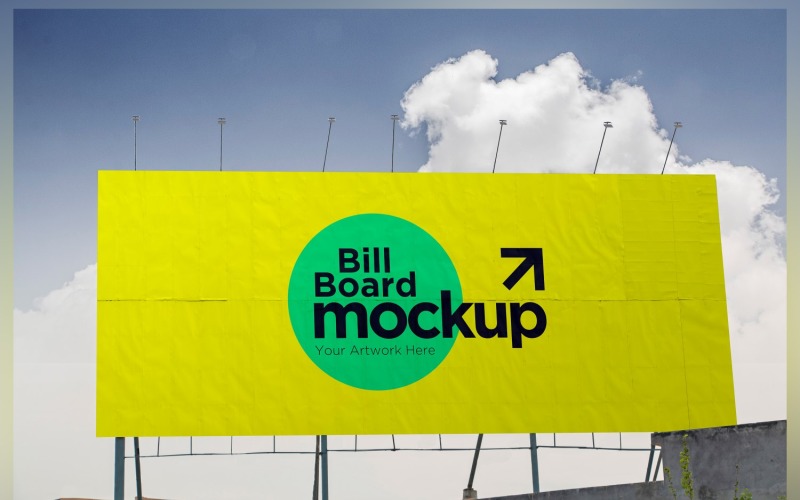 Roadside Billboard Sign Mockup Outdoor Signage Template V 82 Product Mockup