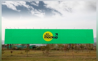 Roadside Billboard Sign Mockup Outdoor Signage Template V 83