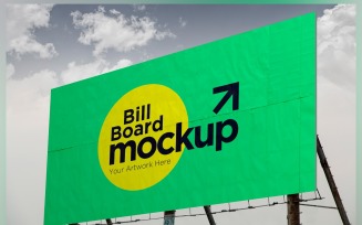 Roadside Billboard Sign Mockup Outdoor Signage Template V 85