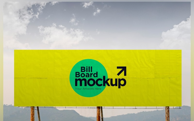 Roadside Billboard Sign Mockup Outdoor Signage Template V 86 Product Mockup