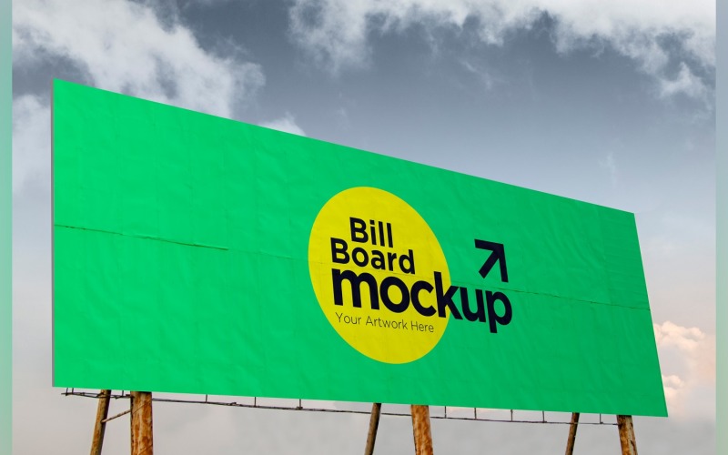 Roadside Billboard Sign Mockup Outdoor Signage Template V 89 Product Mockup