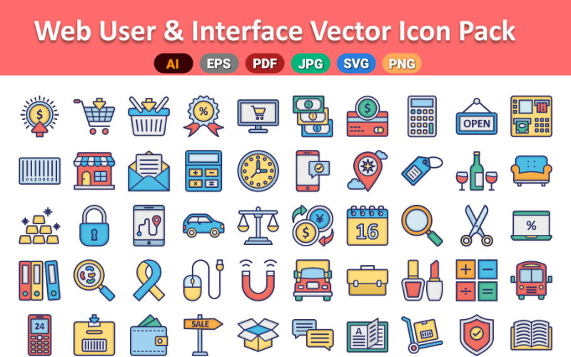 Web User and Interface Vector Icon | AI | EPS | SVG Icon Set