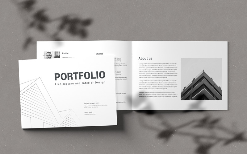 Architecture Portfolio Layout Template Magazine Template