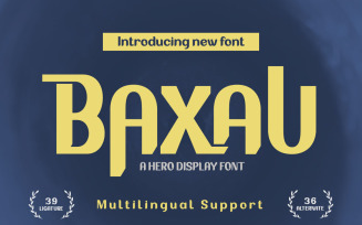 BAXAU | Display Hero Font