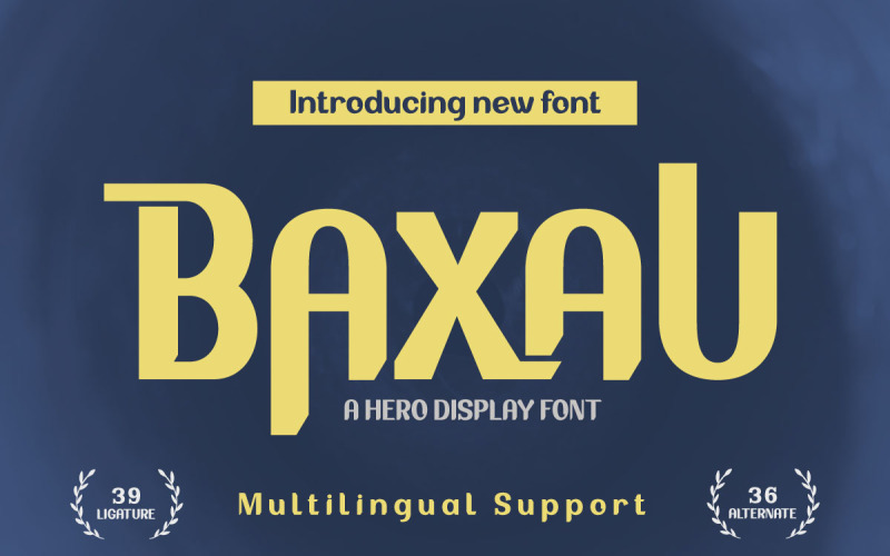 BAXAU | Display Hero Font