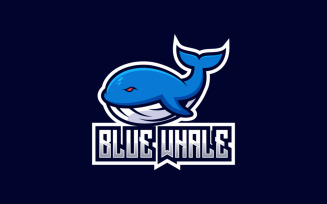 Blue Whale E- Sport and Sport Logo