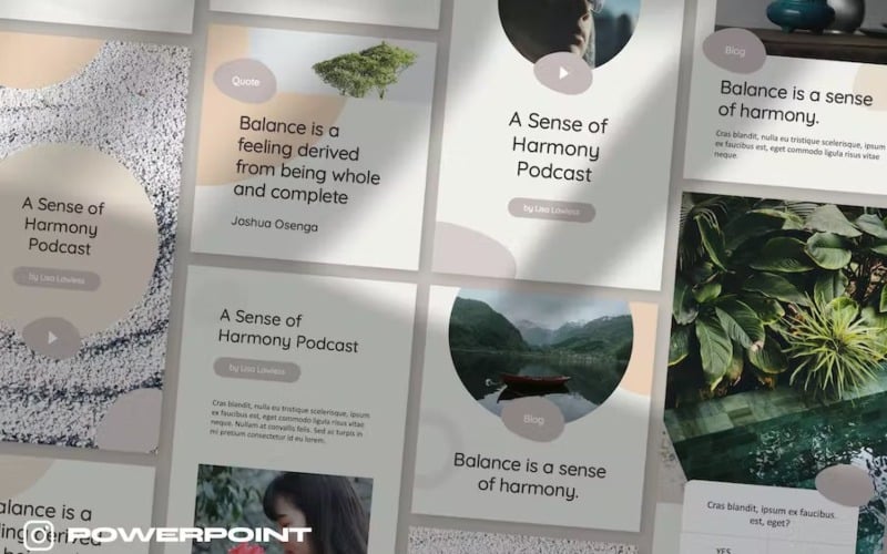 Calm Pastel - Instagram Template Powerpoint PowerPoint Template