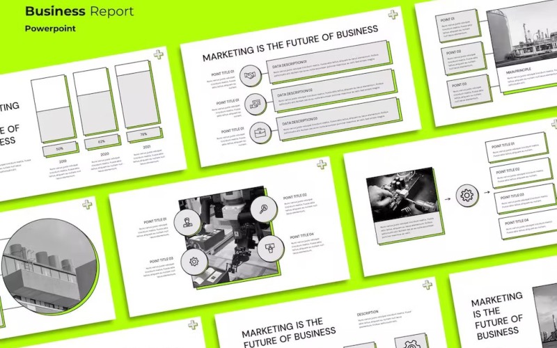 CANICE - Business Report Powerpoint PowerPoint Template