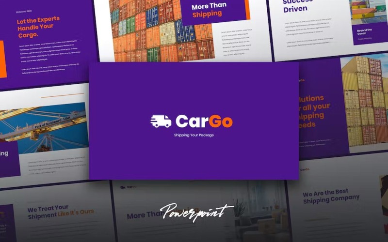 Cargo - Shipping Business Powerpoint PowerPoint Template