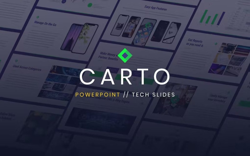 Carto - Tech Business Powerpoint Template PowerPoint Template
