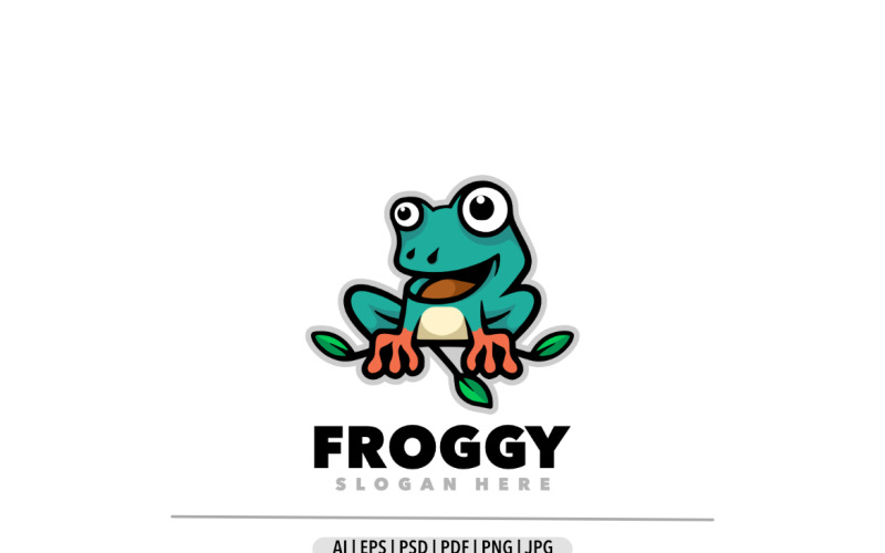 Frog funny mascot logo design Logo Template