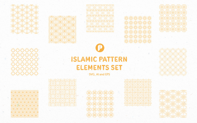 Islamic Pattern Elements Set Illustration