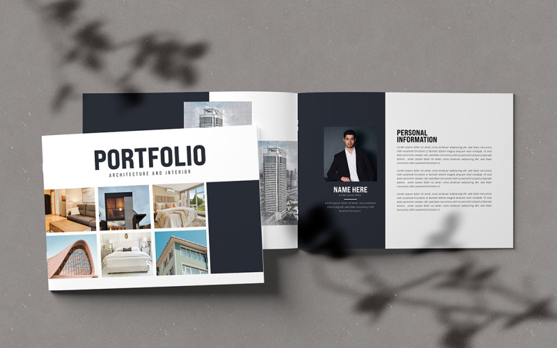 Landscape and Horizontal Portfolio Layout Magazine Template