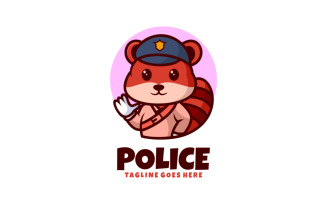 Police Mascot Cartoon Logo 1