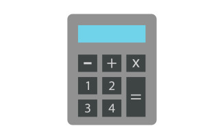 Calculator illustrated in vector on a white background