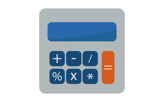 Calculator illustrated in vector on background