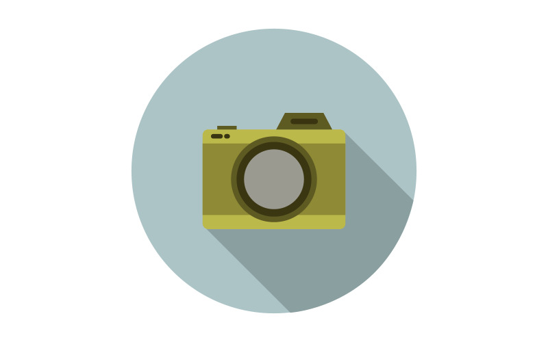 Camera in vector on a white background Vector Graphic