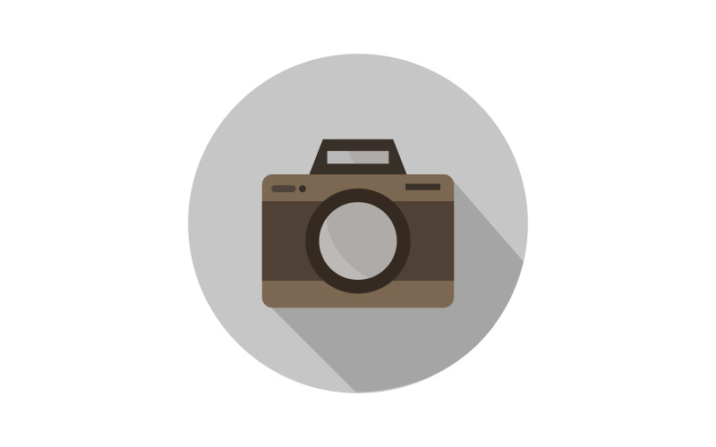 Camera in vector on white background Vector Graphic