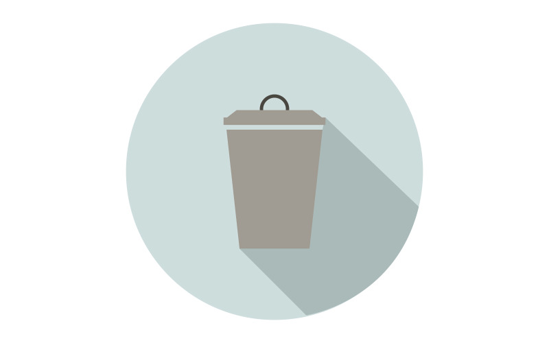 Colored trash on a background Vector Graphic