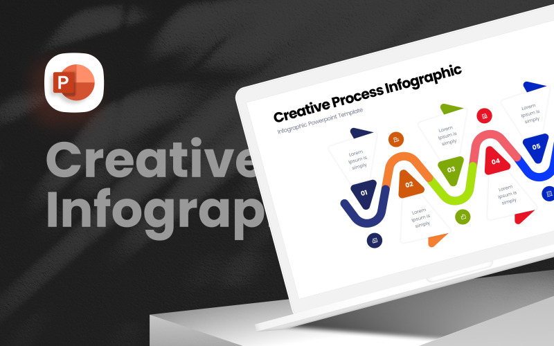 Creative Process Infographic Presentation Template PowerPoint Template