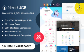 Need Job Freelancer and Jobs HTML Template