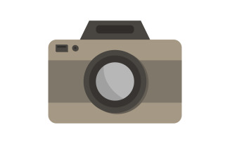 Photo camera illustrated in vector on white background