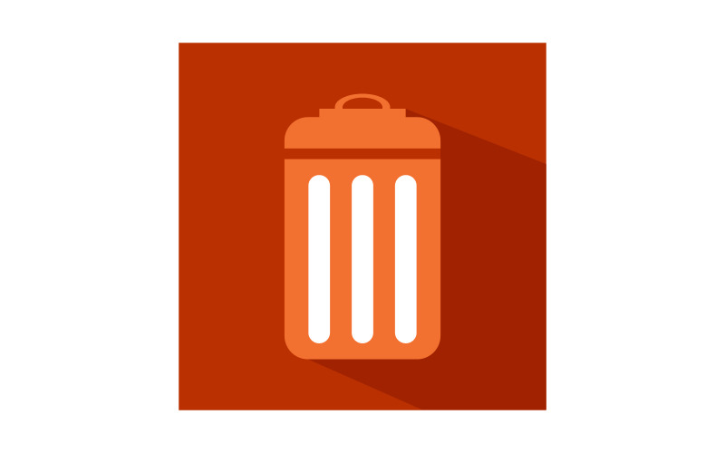 Recycle bin in vector and colored on a background Vector Graphic