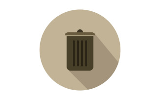 Recycle bin in vector and colored on background
