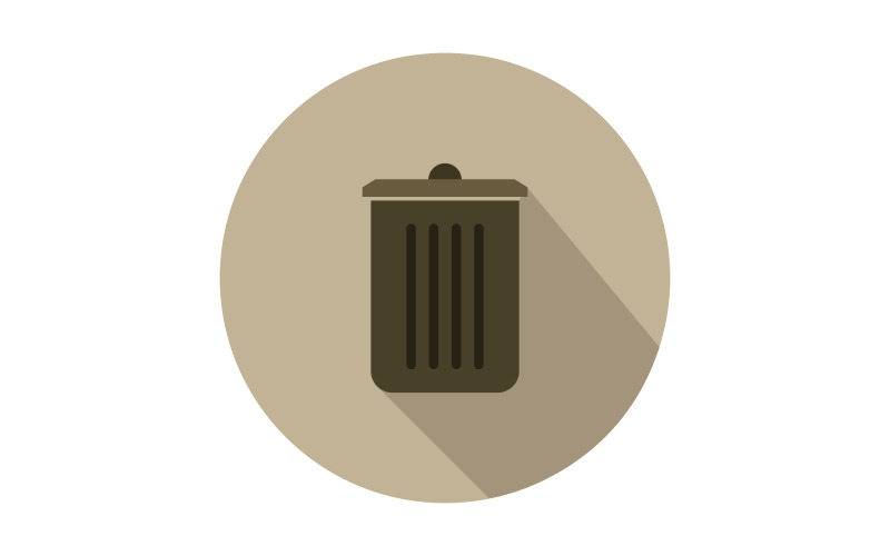 Recycle bin in vector and colored on background Vector Graphic