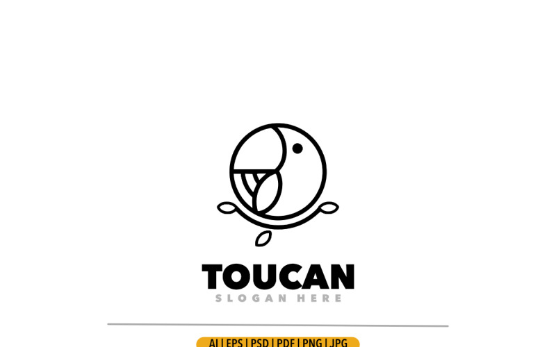 Toucan shilouette logo design template Logo Template