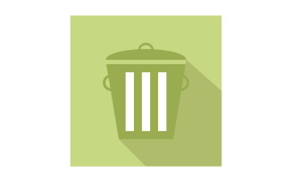 Trash can in vector on a background