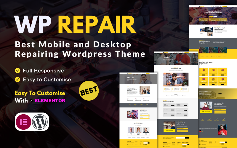WpRepair Mobile Desktop Repair - Wordpress Theme WordPress Theme