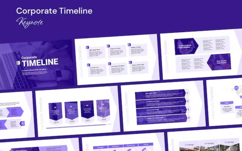 Corporate Timeline- Keynote Keynote Template