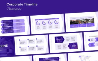 Corporate Timeline Purple - Powerpoint